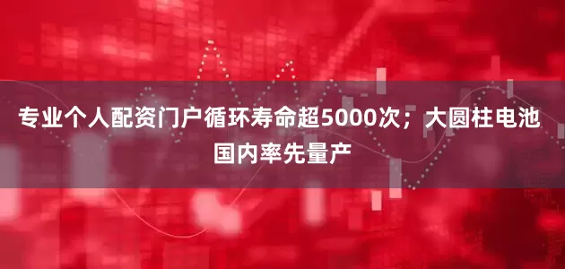 专业个人配资门户循环寿命超5000次；大圆柱电池 国内率先量产